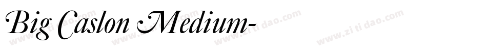 Big Caslon Medium字体转换